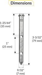 Brixwell Pivot Bar Window Replacement Part,Zinc Die Cast Construction, 3-3/16" Length, 9/32" Width, Crack Resistant, Dual End Compatibility for Tilt Window Repairs-Pack of 5