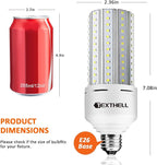 LED Light Bulb 500W Equivalent 7500 Lumen Led Corn Light Bulb,2 Pack 5000K Daylight White E26 LED Bulbs for Large Area Lighting Wide Application for Warehouse