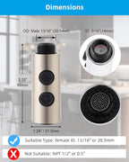 Hibbent Pull Out Sink Sprayer, 2 Function Kitchen Faucet Head, Bathroom Pull Down Spray Head with G1/2 or 13/16 Inch Male Connector, Brushed Nickel