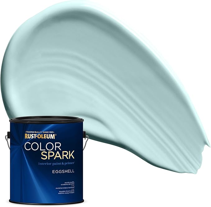 Rust-Oleum Color Spark Interior Paint and Primer in One, Eggshell, Saltwater Taffy, 1 Gallon