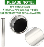 TAISHER 1PCS Stainless Steel Pipe Fittings, 2" NPT Female x 2" NPT Female Threaded, 12" Length Nipple Cast Pipe