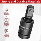 Universal Joint Swivel Socket Adapter 3/4" Drivers,U-Joint Drive CR-MO Impact Grad Wobble Socket Wrench Set