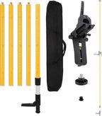 Laser Level Pole with Adjustable Mount 1/4-Inch by 20-Inch, 12 FT/3.7M Adjustable Telescoping Laser Pole with 5/8''-11 Thread Adapter for Rotary and Line Lasers (Without Tripod)