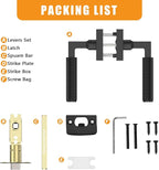 Amerdeco 5 Pack Matte Black Passage Door Handles,Heavy Duty Non-Locking Door Lever for Hall, Closet,Office Area, Shopping Malls AM0021