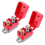50A 12V-24V Automatic Reset Circuit Breaker with Cover Stud Bolt for Battery Chargers Trucks Car Engines and More(2pcs)
