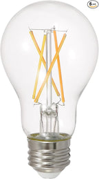 LEDVANCE Sylvania LED TruWave Natural Series A19 Light Bulb, 100W Equivalent, Efficient 15W, 1600 Lumens, Medium Base, Dimmable, Clear, 2700K, Soft White (42307) 6 Count (Pack of 1)