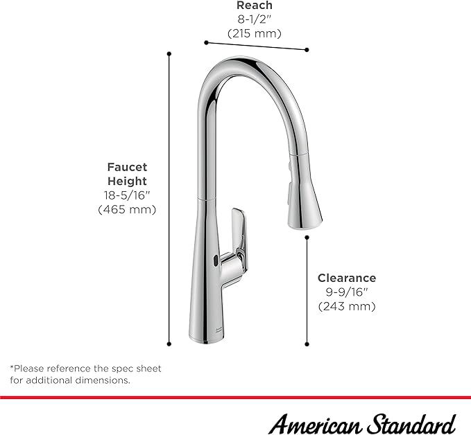 American Standard 104880GN00 Aspirations Touchless Pull-Down Kitchen Sink Faucet, 1.8 GPM, Brushed Gold