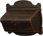 Special Lite Floral Horizontal Wall Mount Mailbox - Copper Aluminum Mailbox for Wall Mount - SHF-1001-CP