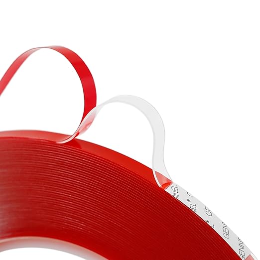 Double Sided Strong Adhesive Tape, 5mm x 15M x 0.5mm Thickness, Clear 2-Sided Tape, Transparent Tape for Phone Laptop LCD Screen Case Repair Plastic Wood Glass Mounting DIY