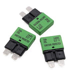 12V 30 Amp Auto Reset Fuse Circuit Breaker ATO/ATC Low Profile - UL Certified - T1 Blade Self Resetting Fuses Kit 14 Volt DC 30A for Car, Automotive, Marine, RV & Solar Systems, Pack of 3