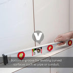 Kapro - 130 Project I-Beam Level - Features V-Groove, Horizontal, Vertical + 45° Vials - Aluminum Frame + Handle + ABS End Caps - 24 Inch