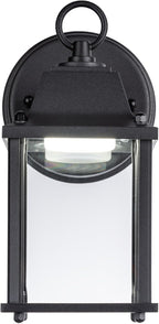 LIT-PaTH Outdoor LED Wall Lantern, Wall Sconce as Porch Lighting Fixture, 3000K Warm White, 9.5W 800 Lumen, Aluminum Housing Plus Glass, Black Finish, 1-Pack