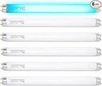 6 Pack T8F10W BL 10W Replacement Bulbs T8 10 Watts Fluorescent Tube for 20W Device 13 Inch 365-nm Black Light