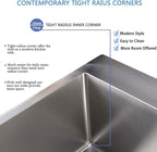 SHACO 28 Inch Drop In Kitchen Sink, Commercial Handmade T304 16 Gauge Stainless Steel Top Mount Sink, 9 Inch Deep Single Bowl Basin Laundry Utility Wet Prep Sink, Fregadero