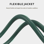 15ft Outdoor Extension Cord for Christmas Decorations - 16/3 Heavy Duty SJTW Waterproof Green Electrical Cable with 3 Prong Grounded Plug for Safety, Great for Lawn and Major Appliances