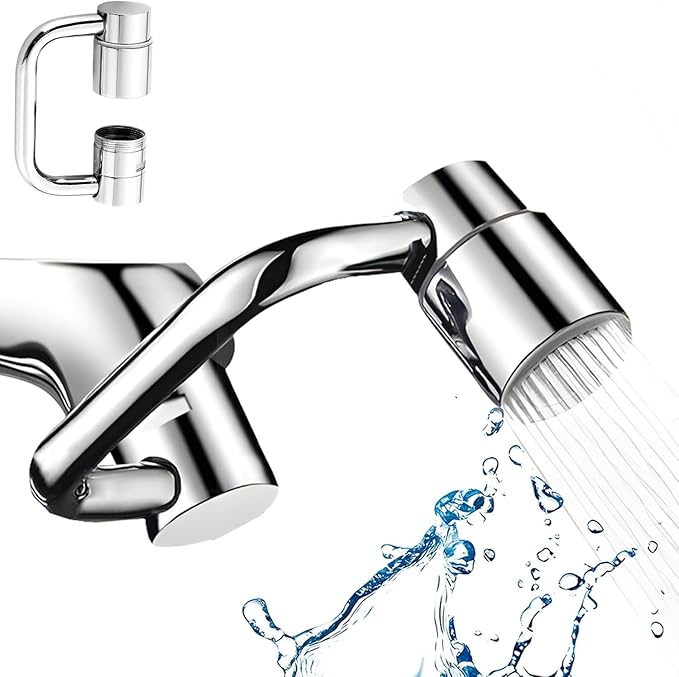 1080° Rotating Faucet Extender,Universal Sink Faucet 1440° Rotatable Faucet Aerator Extension,U Shaped Faucet Extender for Toddlers 2 Modes Adjustable,Rotatable Faucet Aerator For Kitchens & Bathrooms
