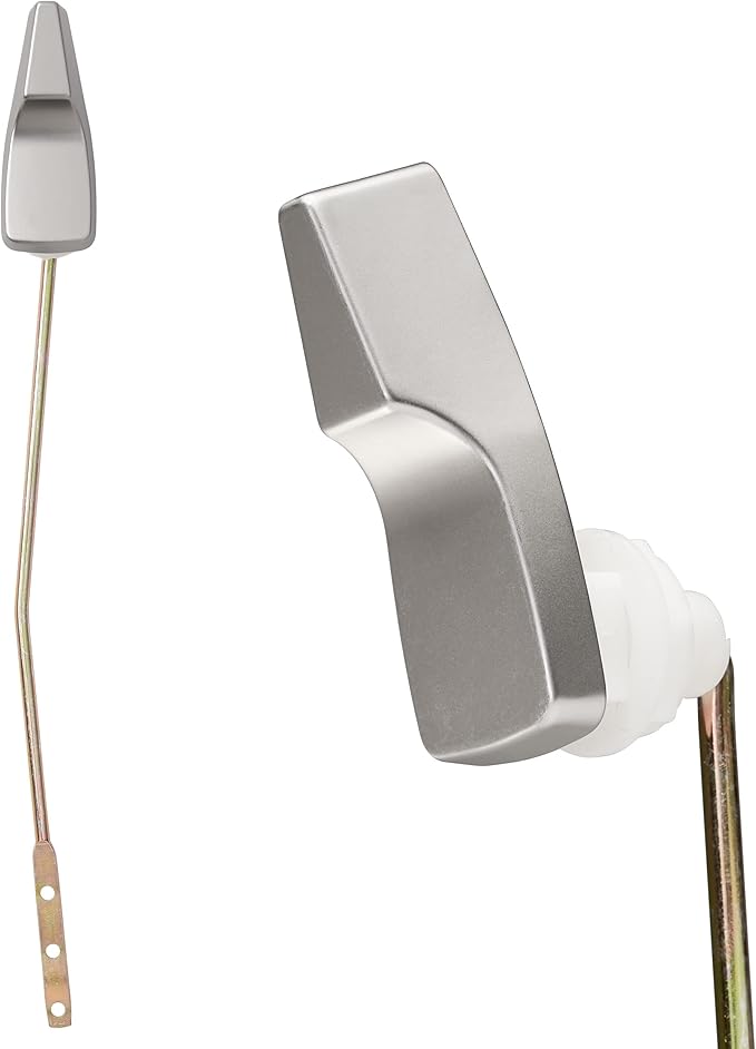 Qualihome Mansfield Toilet Handle Replacement, Front Mount Toilet Tank Lever Flush Handle (Nickel)