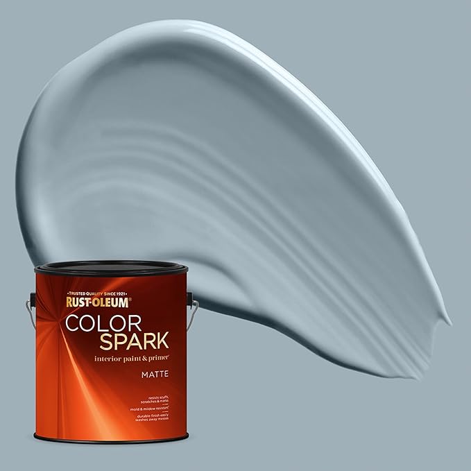 Rust-Oleum Color Spark Interior Paint and Primer in One, Matte, Pacific Voyage, 1 Gallon