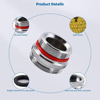 iFealClear 11 PCS Brass Faucet Adapter Kit, Kitchen Sink Aerator Adapters Fit Faucet with Removable Aerators, Male Female Thread Sink Faucet Adapter for Bathroom, Kitchen, Outdoor Garden Faucet, Rvs