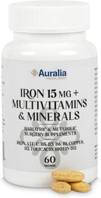 Bariatric Multivitamin Iron Calcium B12 Vitamins 1 PER Day for Gastric Sleeve Bypass Surgery Supplements 60 Tablets Each (2-Month Supply)