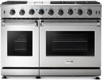 THOR Kitchen Freestanding 48-Inch Gas Range with Double Oven in Stainless Steel - Model LRG4807U + LP Conversion Kit