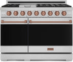 Gordon Ramsay by THOR Kitchen 48 Inch Professional Liquid Propane Range with Tilt Panel Touch Control in Stainless Steel/Rose Gold