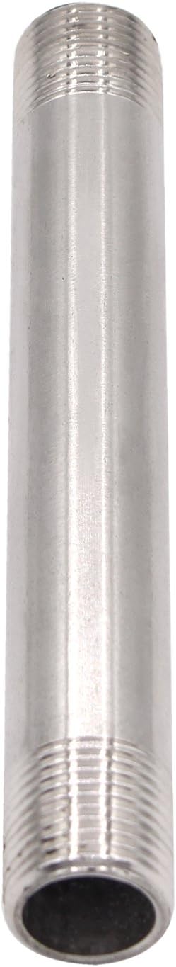 1/2" X 1/2“ NPT Male Nipple Stainless Steel 304 Cast Pipe Coupling fitting 6" Length