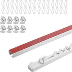 32Inch Adhesive Curtain Track, Self-Adhesive Ceiling Mount Wall Mount Track