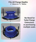 One N Done Toilet Flange Repair Kit - Toilet Kit For Low or Broken Flange. Toilet Wax Ring Replacement Kit W/Toilet Flange Extender Kit, Easy Toilet Bolts, & Toilet Caps For Bottom of Toilet. 5X