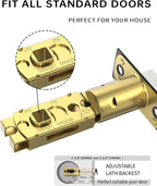 Asidrama 10 Pack Privacy Door Handles with Lock, Black Door Handles Interior for Bedroom or Bathroom, Heavy Duty Door Lever with Reversible Interior Door Handle for Left Right Sided Doors