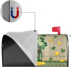Kawani St Patrick's Day Mailbox Cover - Magnetic Lucky Clover Green Shamrock Post Box Cover Wraps - Standard Size 21 x 18 Inch