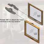 Window Sash Lock & Latch and Keeper Replacement for Andersen 200 Series Narroline and 400 Series Tilt-Wash Double-Hung Windows 1968 to Present (2 Pack, Stone Color)