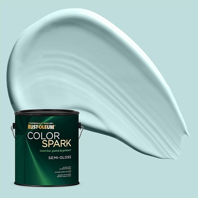 Rust-Oleum Color Spark Interior Paint and Primer in One, Semi-Gloss, Saltwater Taffy, 1 Gallon