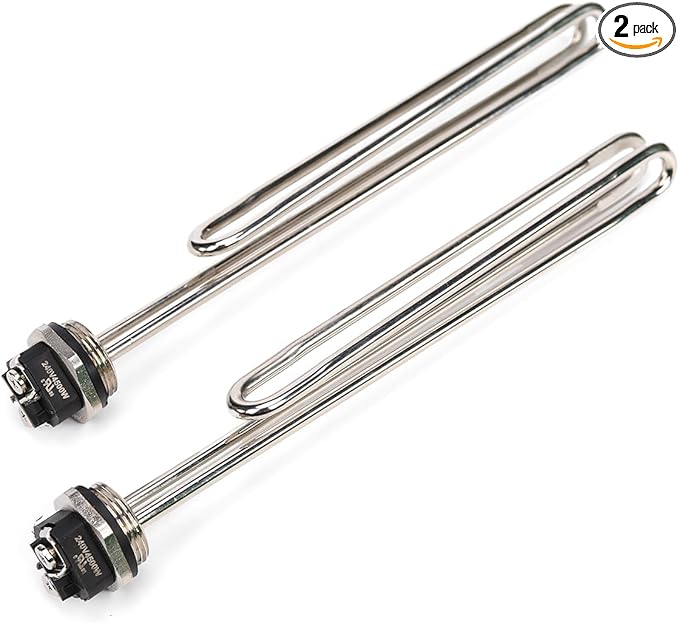 Water Heater Element 4500W,Screw-in,Foldback Type 02582 Water Heater Heating Elements By TOP-HEATER, Fits Most Models As AO Smith, GE, Kenmore,Maytag,Whirlpool, Water Heater Element Replacement 2Pack