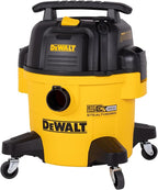 DEWALT 6 Gallon STEALTHSONIC Wet Dry Shop Vac, Powerful Suction & Portable Shop Vacuum with Attachments, Ultra Quiet Heavy Duty Shopvac for Home, Garage, Car, Workshop, Jobsite, DXV06P-QT, 5 Peak HP