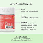 OLLY Probiotic + Prebiotic Gummy, Digestive Support and Gut Health, 500 Million CFUs, Fiber, Adult Chewable Supplement for Men and Women, Peach, 30 Day Supply - 30 Count