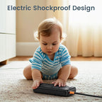 Outdoor Power Strip Weatherproof, IPX6 Waterproof Surge Protector with 6 Wide Outlets and 2USB A&2USB C, 1875W/15A, 6FT Extension Cord, Wall Mountable for Indoor Outdoor, UL FCC Listed