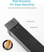 KMC 12 Outlet Heavy Duty Workshop Metal Power Strip with 3-Foot Long Extension Cord with Circuit Breaker, for Workshop and Industrial use, ETL Certified,Black