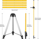 Takamine Ft./3.7m Telescoping Pole with Adjustable Laser Level Tripod, 1/4-Inch by 20-Inch Laser Pole Mount for Rotating Laser Levels Includes 5/8"-11 Adapter Nut