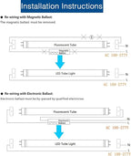 4FT LED Tube Light, T8 T10 T12 LED Bulb, 32W(60W Equivalent) 4160LM, 5000K Daylight, Clear Cover, Medium Bi-Pin G13 Base,4 Foot Fluorescent Tube Replacement (12 Pack)