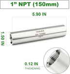 TAISHER 2PCS Stainless Steel Pipe Fittings, 1" NPT Female x 1" NPT Female Threaded, 6" Length Thickened Nipple Cast Pipe