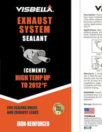 Auto Vehicle Exhaust System Sealant, Non-Slumping Professional Repair Crack Adhesive Super Glue Sealer for Car Mufflers, Tailpipes, Catalytic Converters (Box, Gram, 150)