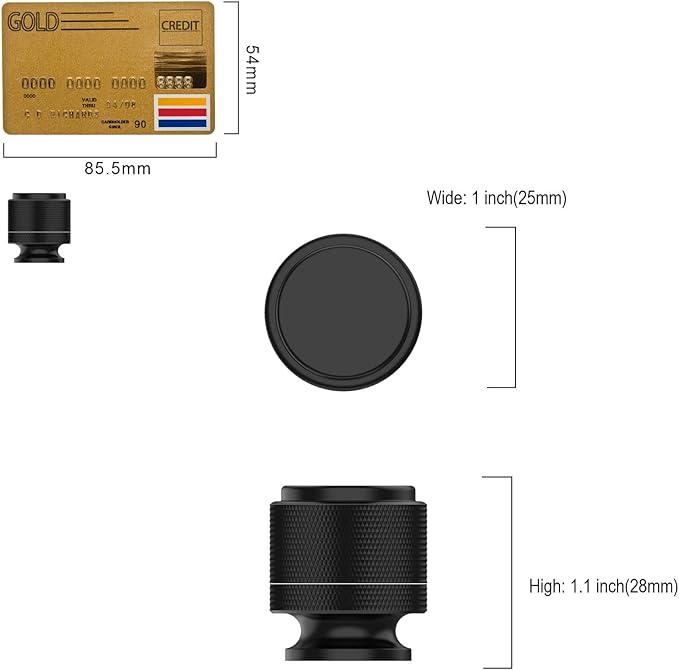 Amerdeco 10 Pack Matte Black Knurled Cabinet Knobs Kitchen Cabinet Pulls for Drawer Dresser, Cupboard and Wardrobe ZH0031