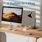 TiFFCOFiO Indoor Extension Cord, 2 Prong 20 Feet Extension Cord, 3 Polarized Outlets with Safety Slide Windows,13A/1625W, 16 AWG (20FT 1 Pack)