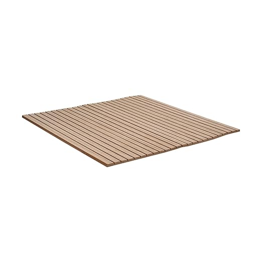 Outwater 4ft Wide x 8ft High x 5/32in Thick Unfinished Red Oak Veneer Decorative Wall Tambour Panel with 1/2in 30-Degree Groove Slats – Flexible, Customizable, and Easy-to-Install
