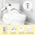 for Kohler 87115-CP Left Side Trip Lever, Toilet Flush Lever Handle Replacement Parts,Toilet Repair Kit Inside Tank,Polished Chrome