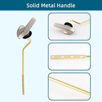 2Pack Universal Side Mount Toilet Handle Replacement Kit Compatible with Kohler K-GP30324-CP/Glacier Bay Toilet with Flapper Chains, Metal Toilet Flusher Lever, Brushed Nickel