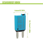 5A 10A 15A 20A 25A 30A DC 12V-32V Manual Reset Circuit Breaker ATM Low Profile T1 Mini Blade Fuses Breakers for Car Trucks Marine Boat RV Solar and More,2 Pack