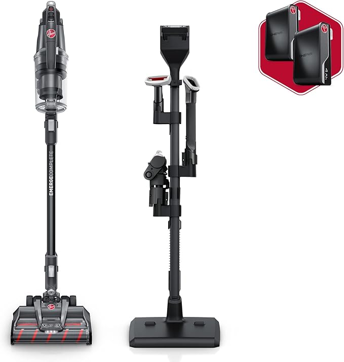 Hoover ONEPWR WindTunnel Emerge Complete Cordless Stick Vacuum Cleaner, Lightweight Stick Vac, Powerful and Quiet Cleaning, Self Standing, No Wall Mount Required, Cordless Vacuum Cleaners for Home Use