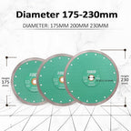 Diamond Porcelain Saw Blade,2pcs 8"/200MM Super Thin Dry Wet Cutting Disc with X Teeth Turbo Mesh Rim,for Ceramic Tile Porcelain Granite Marbles